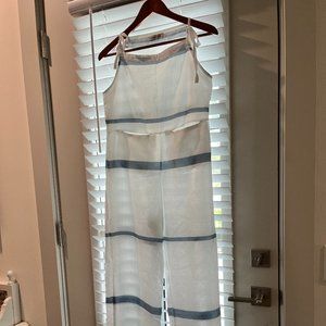 Jumper/ Romper Size Small - White with Sea Foam